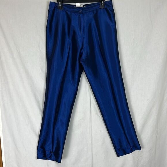 Blue and Silver Mystique by Ben Marc Two Piece Suit Women's 8 - Picture 5 of 11